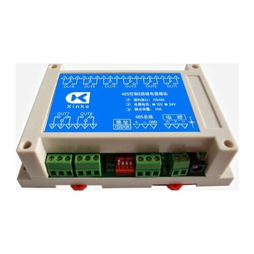 8 channel relay moudle intelligent control module RS485 switch Intelligent 220V 10A relay power control Electrical equipment