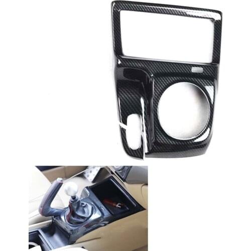 ABS Carbon Fiber Style Car Accessories For Honda Civic 8th 2006 2007 2008 2009 2010 2011 Car MT Gear Shift Box Panel Cover Trim