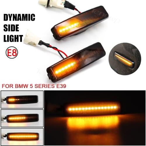 Dynamic Blinker Lamp Fender Side Marker Indicator Yellow Flowing Sequential For Bmw 5 Series 5er E39 Turn Signal Light