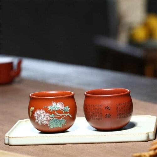 Yixing Original Ore Purple Clay Tea Cup Ceramic Creative Small Master Tea Cup Handmade Retro Office Water Cup Tea Set Drinkware