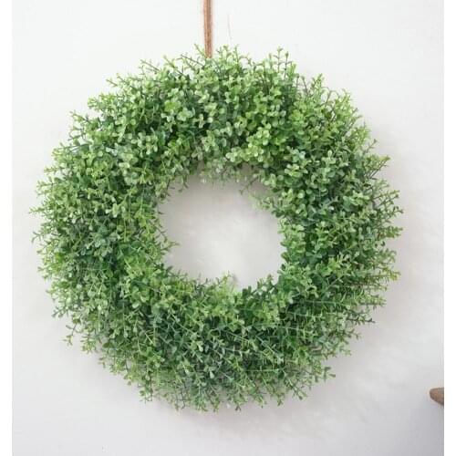 Artificial Leaf Wreath Garland Threshold Home Door Party Hanging Pendant Decor Leaf Design Holiday Ornament Home Decoration