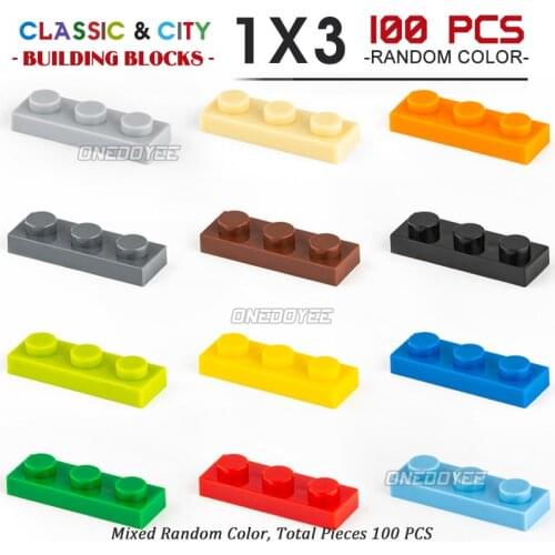 1X3 Children Classic City Building Blocks DIY Colorful Bulk Bricks Model Figures For Boys Girls Kids Educational Toys 100-200PCS