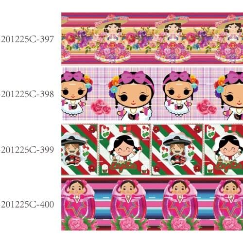 50 yards/lot) New style listones 38MM 1-1/2" Mexico VIVA printed grosgrain ribbon