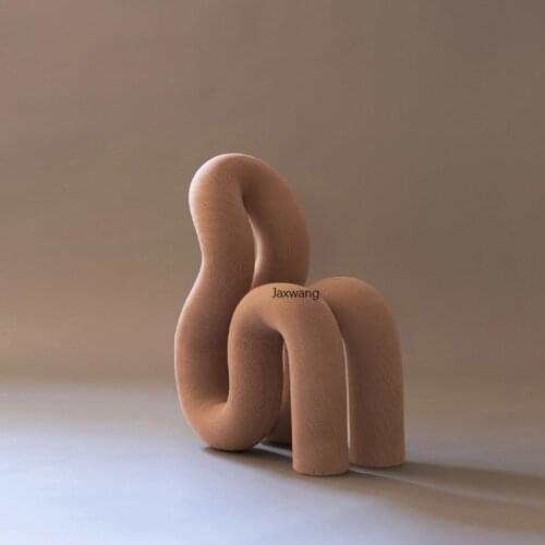 Nordic Living Room Chairs Simple Designer Special-shaped Elbow Back Lounge Chair Living Room Lazy Chair Fashion Sofa for Bedroom