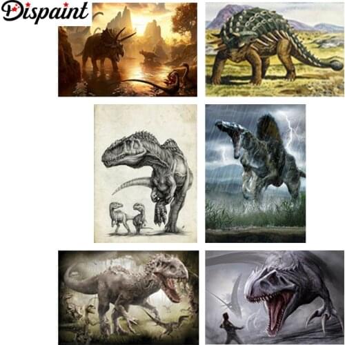 Dispaint Full Square/Round Drill 5D DIY Diamond Painting "Animal dinosaur scenery" Embroidery Cross Stitch 5D Home Decor Gift
