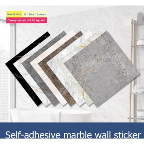Wall Decals Eco-friendly Waterproof Floor Stickers Self Adhesive Marble Wallpapers Bathroom House Decals DIY Wall Ground Decor