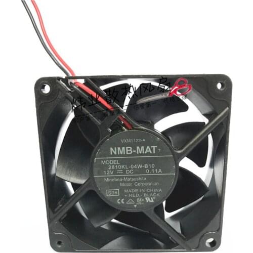 NMB-MAT 2810KL-04W-B10 S06 DC 12V 0.11A 70x70x25mm 2-wire Server Cooling Fan