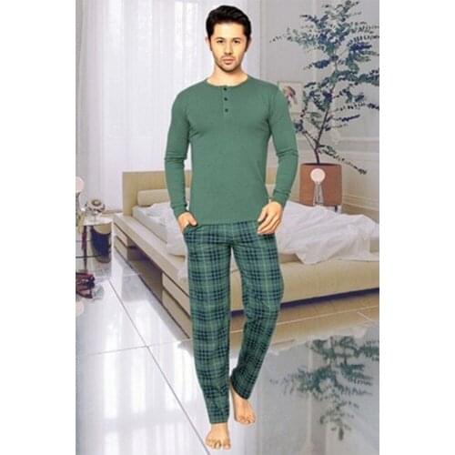 New 2021 Men Pajamas Long Sleeve Male Pajamas Set Men Pure Full Cotton Pajamas Pajamas Suit Homewear For Men Elastic Unit bee Spring Autumn Winter Summer Slim Comfortable Different Multicolor Casual