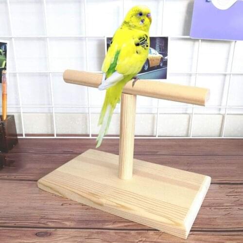 New Bird Accessories Portable Parrot Toy Office Wooden Stand Bird Toy Stand Bar Chew Grinding Claw Springboard