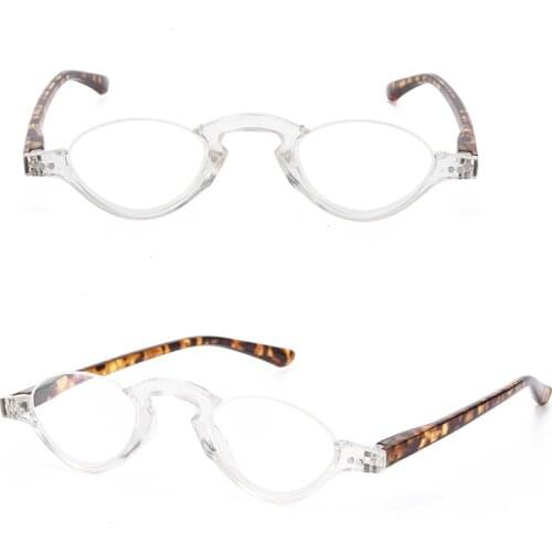 The New Anti-blue Lens Half Frame Reading Glasses High-end New Fashion Glasses Frame Vintage High Quality +1+1.5+2+2.5+3+3.5
