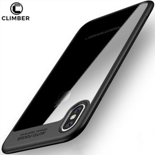 Wholesale Anti-scratch Dual Color Protective TPU Bumper Clear Acrylic Crystal Shell Phone Cases For iPhone 7 8 Plus X Cover