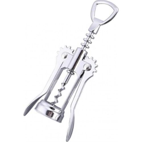 2 In 1 Wine Bottle Opener Stainless Steel Beer Cap Opener Multifunctionial Metal Wine Corkscrew Portable Wine Beer Opener Tools