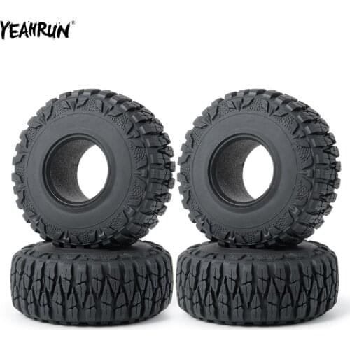 YEAHRUN 45mm Thickness 1.9inch Rubber Rocks Tyres Wheel Tires For 1/10 Axial SCX10 90046 CC01 D90 RC Rock Crawler Car