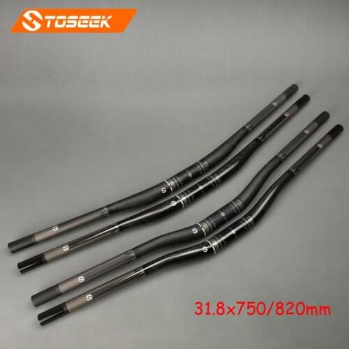 TOSEEK full carbon fiber bicyle handlebar mountain bike MTB handlebars 31.8*750/820mm ultra long manillar fixie bicycle parts