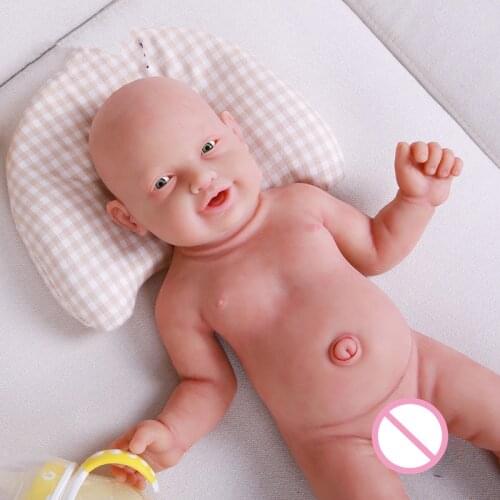 23'' Silicone Reborn Baby BOY Realistic Big Smile Silicone Doll Kids Toys Love Dolls Silicone Child Doll Baby Toys CN(Origin)