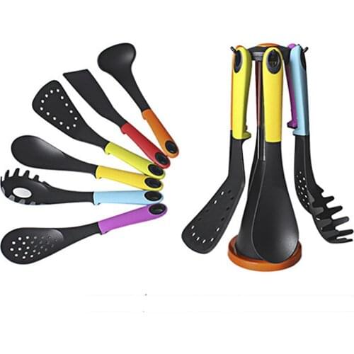 Silicone Cooking Utensils Set Heat Insulation Kitchenware For Kitchen Non-stick Cooking Tools Set Spatula Shovel Turner
