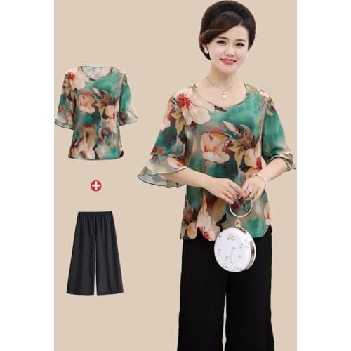 2021 Spring Summer Middle-aged Large Size 5XL Tracksuit Sets Casual Sweaters Pants 2PCS Track Suits Woman Casual Knitted