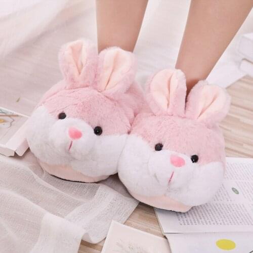 Cartoon Bunny Funny Shoes Girls Lovely Indoor Slippers Ladies Home Shoes Fashion Plush Warm Slippers Women Winter Shoes
