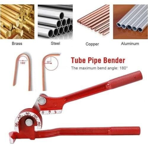 3 in 1 180 Degree Tubing Pipe Bender 1/4in 5/16in 3/8in Tube Aluminum Copper Steel Fuel Brake Lines Bending Machine