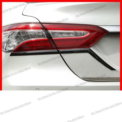 Carbon Fiber Abs Car Rear taillight frame Trims for toyota camry 2019 2020 2021 70 xv70 trd accessories sport edition chrome
