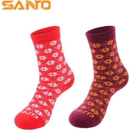 Women Sports Socks SANTO/S033/S034 Warm 45% Merino Wool High Quality Outdoor Hiking Socks