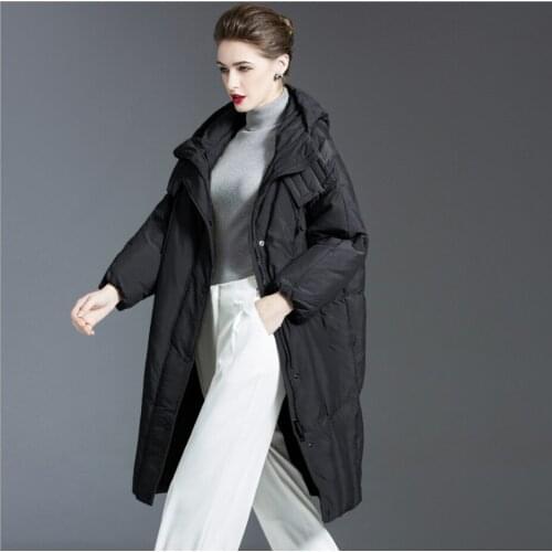 Womens Down Coat Jacket Winter 2020 blue Color Oversize Thickening jackets female Warm hooded Casual Parka for women clothing