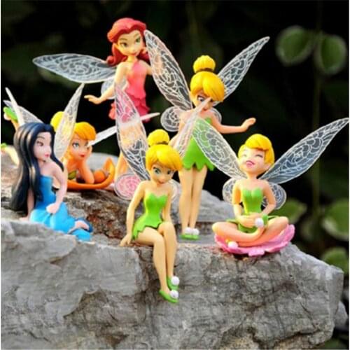1PC Flower Pixie Fairy Miniature Figurine Dollhouse Garden DIY Ornament Decoration Crafts Figurines Micro landscape