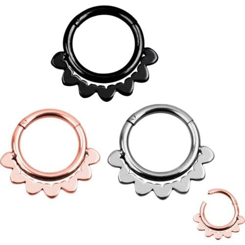 1PC Steel Nose Piercings Daith Helix Piercing Nose Earring Septum Ear Tragus Cartulage Captive Hoop Ring Labret Body Jewely Sexy