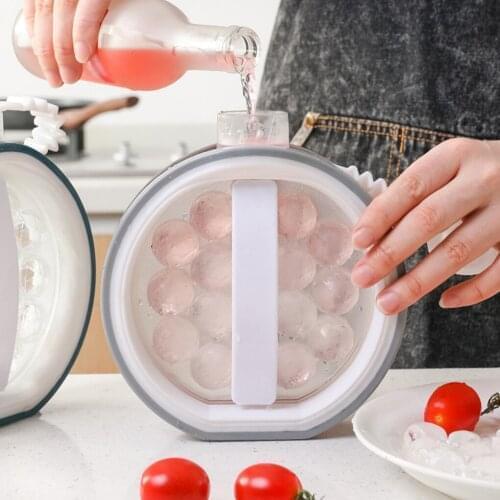 2 In 1 Ice Cube Maker Water Bottle Ice Ball Making Mould Ice Bucket Round Tray Craft Mold Bar Kitchen Tool Making Ice Hockey