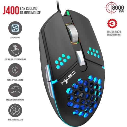 2021 Wired fan Hole Cooling Mouse 8000DPI Adjustable Support Macro Definition Game Player Computer Accessories PC