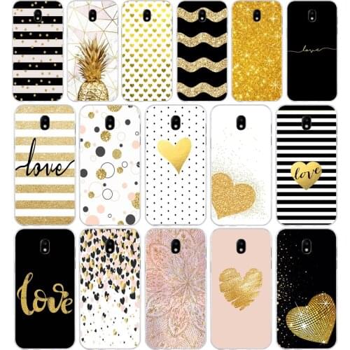 319FG amp yellow gold glitter Soft Silicone Tpu Cover phone Case for Samsung j3 j5 j7 2016 2017 j330 j2 j6 Plus 2018