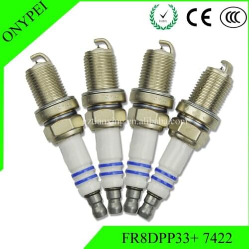 4-6PCS 0242230500 FR8DPP33+ 7422 +45 Platinum Spark Plug For Mercedes-Benz Chrysler Toyota 0041591903 0031599403 0041595003 4
