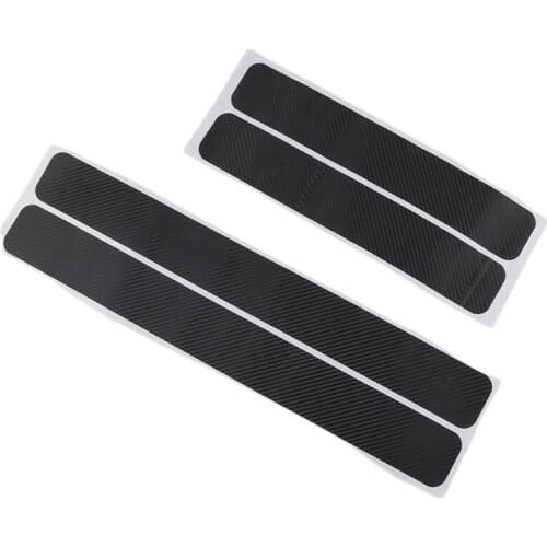 4PCS/set Car Accessories Door Sill Scuff Welcome Pedal Protect Carbon Fiber Stickers