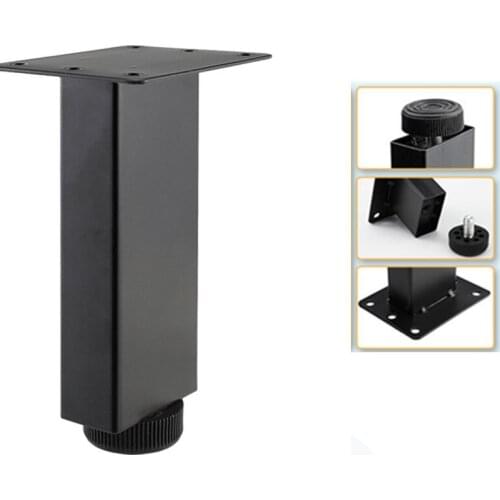 4Pcs/SetAdjustable Furniture Legs Metal Square Sofa Cupboard Cabinet Furniture Table Leg Sideboard Wardrobes Feet Accessories