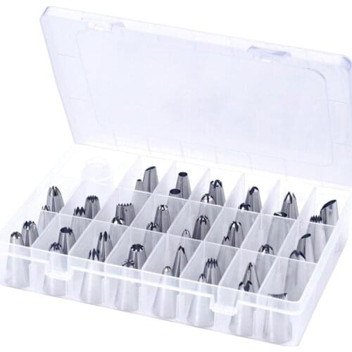 42PCS Cream Cake Nozzle Set DIY Stainless Steel Cake Mould Decorating Tools Baking Pastry Tools With Box