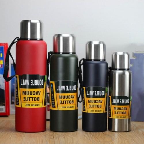 800ml Portable Stainless Steel Vacuum Drinking Cup Heat Insulated Water Bottle
