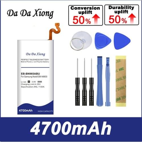 High capacity battery For Samsung Galaxy Note9 Note 9 EB-BN965ABU N9600 SM-N9600 SM-N960F 4400mAh Phone Battery+Tools