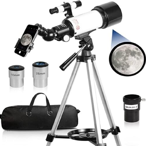 Telescope 70mm Aperture 400mm AZ Mount Astronomical Portable Refractor Telescope for Kids Adults & Beginners with Tripod