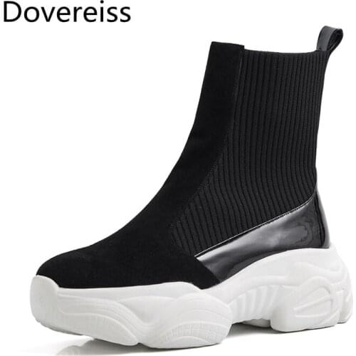 Dovereiss FashionMatin boots Winter new Sexy Short boot Elegant light brown Pure color Casual shoes Concise Mature Short boots