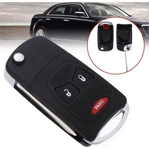 For Chrysler Aspen Sebring for Dodge 3 Buttons Flip Remote Key Fob Case Shell Auto Car Key Case Car Styling