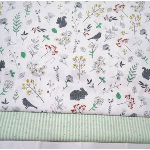 Printed Cotton Twill Fabric Baby Cotton Quilting Fabric by meter for DIY Sewing Bed Sheet Dress making cotton fabric