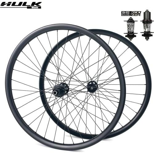 HULKWHEELS 29er MTB Carbon 35mm*25mm Rim Koozer XM490 Hub Mountain Bike Wheel Cross Country/all Mountain Wheelset 700c Hookless