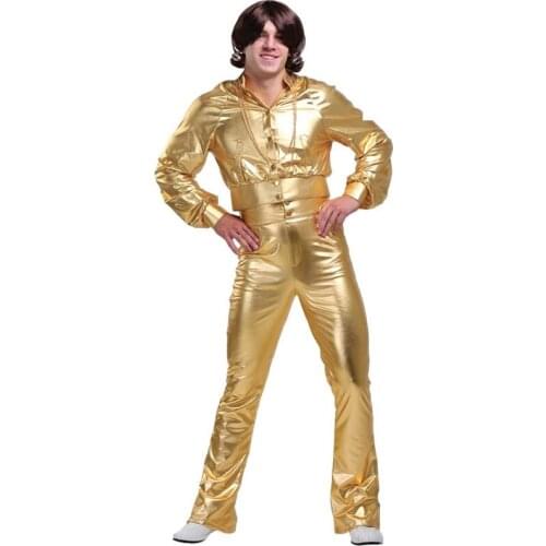 Disco performance suit stage dance Men nightclub dj Cosplay Costumes