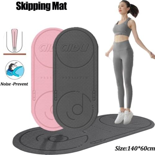 1400*600*6mm TPE Jump Rope Mat Non Slip Exercise Yoga Mat Customize Workout Mute Rope Skipping Pad Fitness Gymnastics Mats