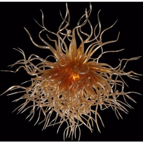 Beautiful Amber Glass Pendant Light Modern Art Design Wedding Centerpieces Multi Colored Ceiling Light