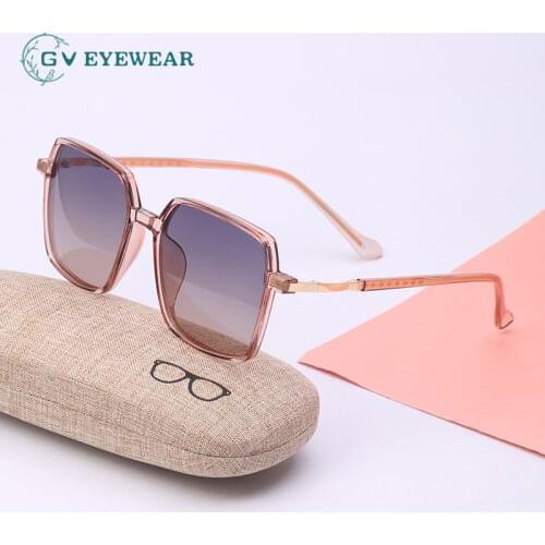Fashion big frame polarized sunglasses female TR90 European and American personality travel photo sunglasses female trend