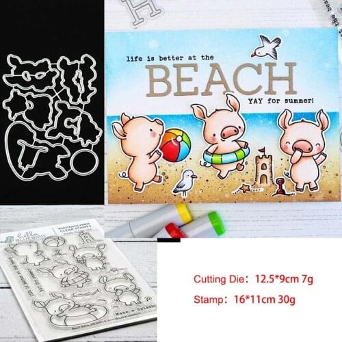 Lovely Pig Metal Cutting Dies and Stamps for DIY Scrapbooking photo album Decorative Embossing DIY Paper Cards