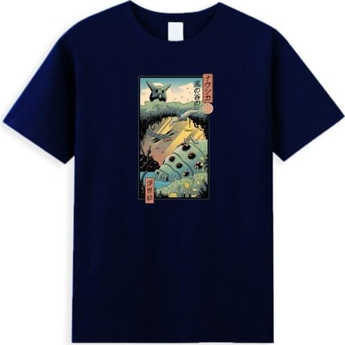 Ukiyo E Wind Valley Mens T-Shirts Japanese Anime Style Funny Tshirt 2021 Summer Urban Hipster Tops Hip Hop Harajuku T Shirts