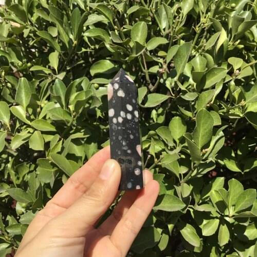 Natural Plum Jade Stone Healing wands Semi-precious crystal point