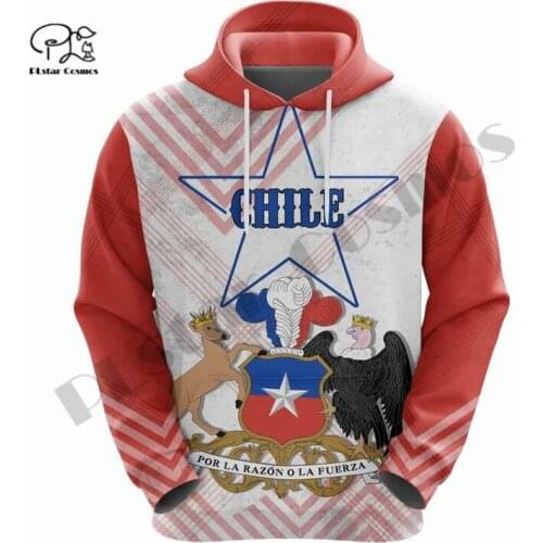 PLstar Cosmos 3DPrint Newest Chile Country Flag Unique Funny Men/Women Cozy Hrajuku Casual Streetwear Hoodies/Zip/Sweatshirt O-2